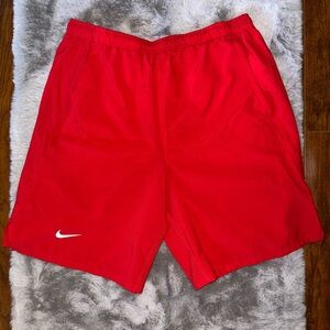 Nike Red Athletic Shorts Lightweight Performance